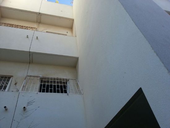 בניין עם רשת הגנה לחיות מחמד